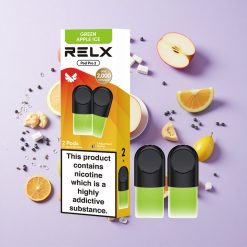 RELX Pod Pro 2 600 пуфове Зелен ябълков лед 1.8% никотин българия вейп