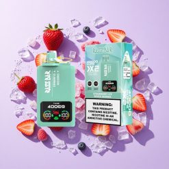 Razz Bar 40000 пуфове Ягодов Лед_Смесени Ягоди Power Screen Display българия вейп