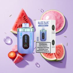 Razz Bar 50K пуфове Ягода Диня Дъвка Еднократна вейп 1.0 Ohm Mesh Coil българия вейп