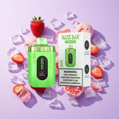 Razz Bar 50K пуфове Ягодов Лед Еднократна вейп 50000 дими българия вейп